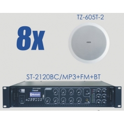 Zestaw ST-2120BC/MP3+FM+BT + 8x TZ-605T-2